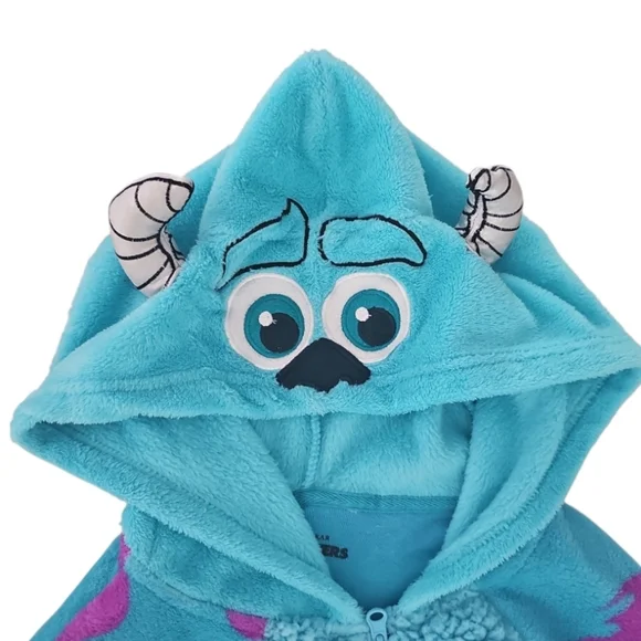 Disney Monsters Inc Sully Adult Onesie Pajamas Costume Blue Purple S/M Cosplay - Picture 6 of 16